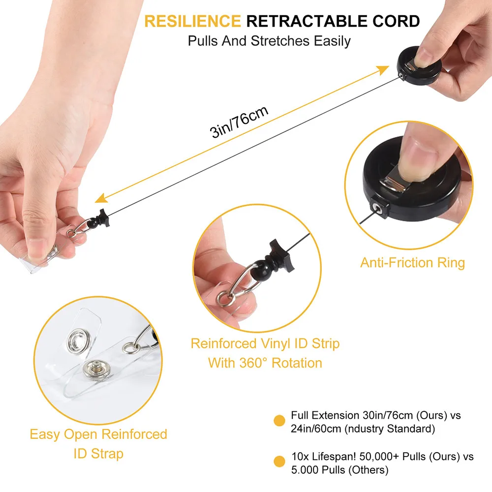 Bestom оптовая продажа 50 шт. 32 мм круглая Выдвижная медсестра Id бейдж катушка с