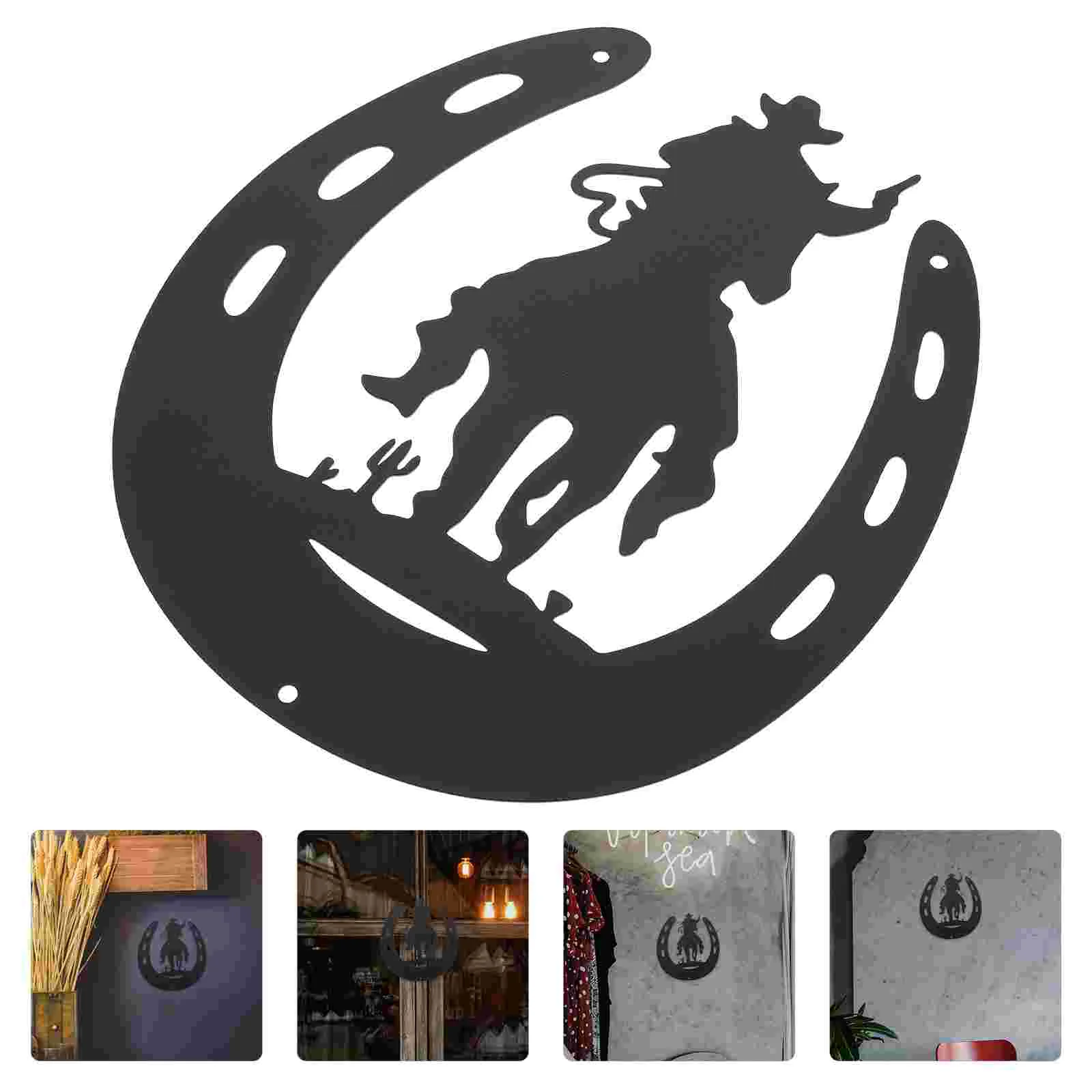 

Wall Horseshoe Decormetal Horseshoes Cowboy Iron Cast Room Goth Hanging Western Good Horse Silhouette Sculpture Luckydecoration