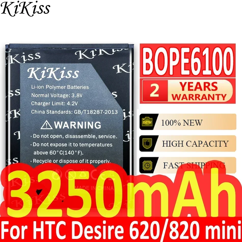 Аккумулятор KiKiss BOPE6100 3250 мАч для HTC Desire 620 D820 820 mini D620 D820MU D820MT D620U 620H 620G сотовый