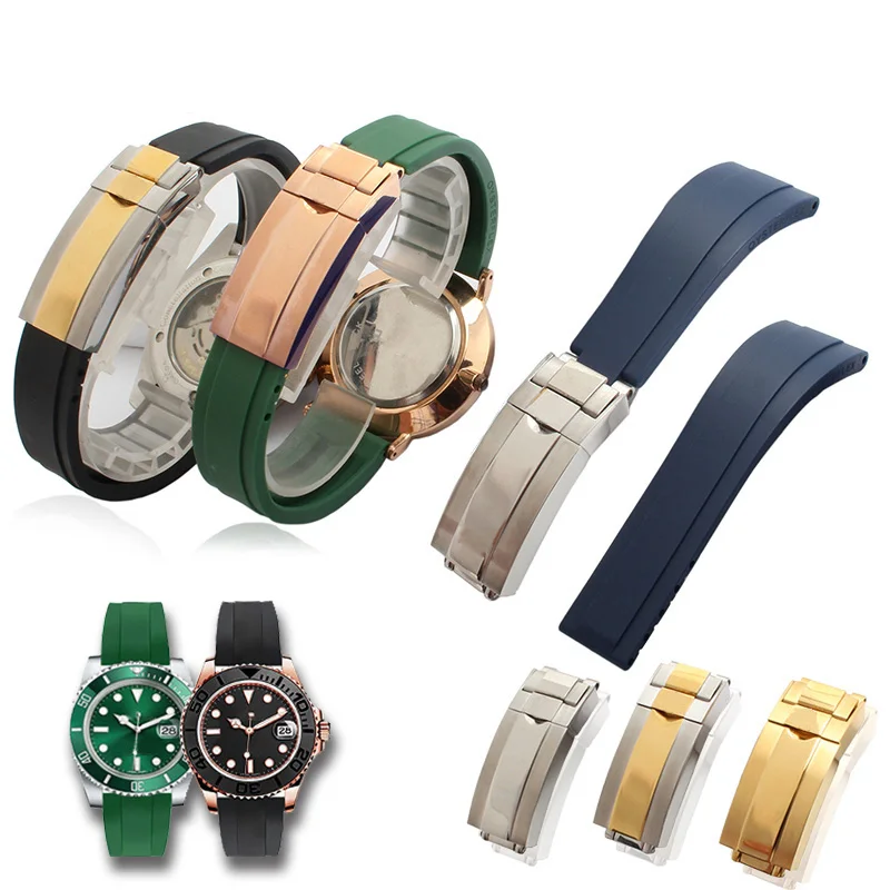

Ремешок для часов Rolex DAYTONA, силиконовый браслет для часов «Водный призрак», «яхта»-Master SUBMARINER, аксессуары для часов, резиновый ремешок для час...