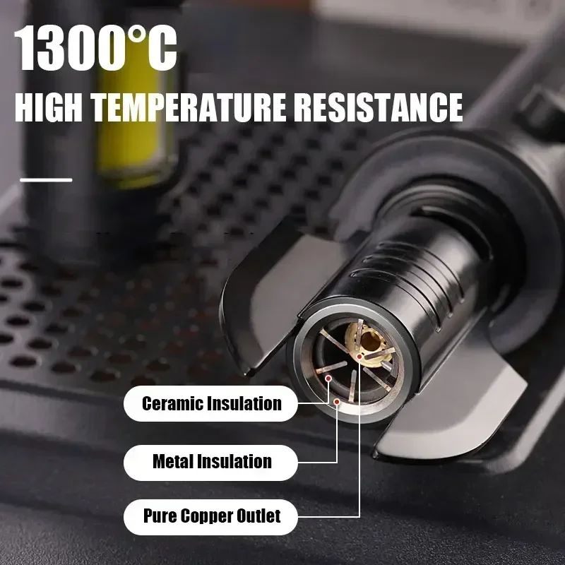Металлическая газовая зажигалка в стиле светового меча мощная турбина с красным