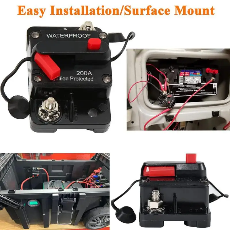 Автоматический выключатель 30-300A AMP с двойной батареей IP67 водонепроницаемый 12 В 24