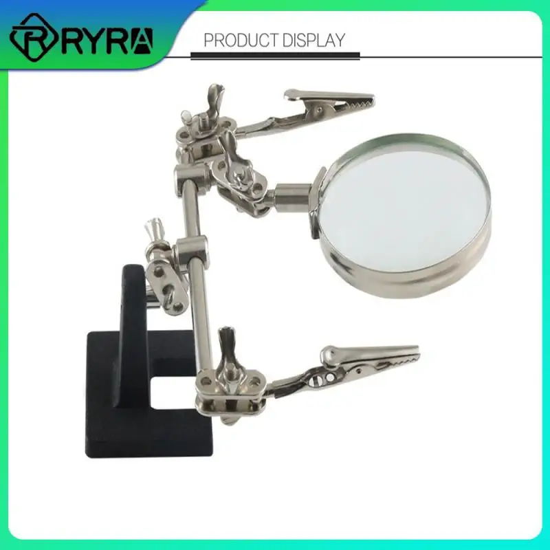

Adjustable Magnifier 3x Magnification Desktop Magnifier Electronic Maintenance Clip-on Magnifying Glass Jewelers Loop Magnifier