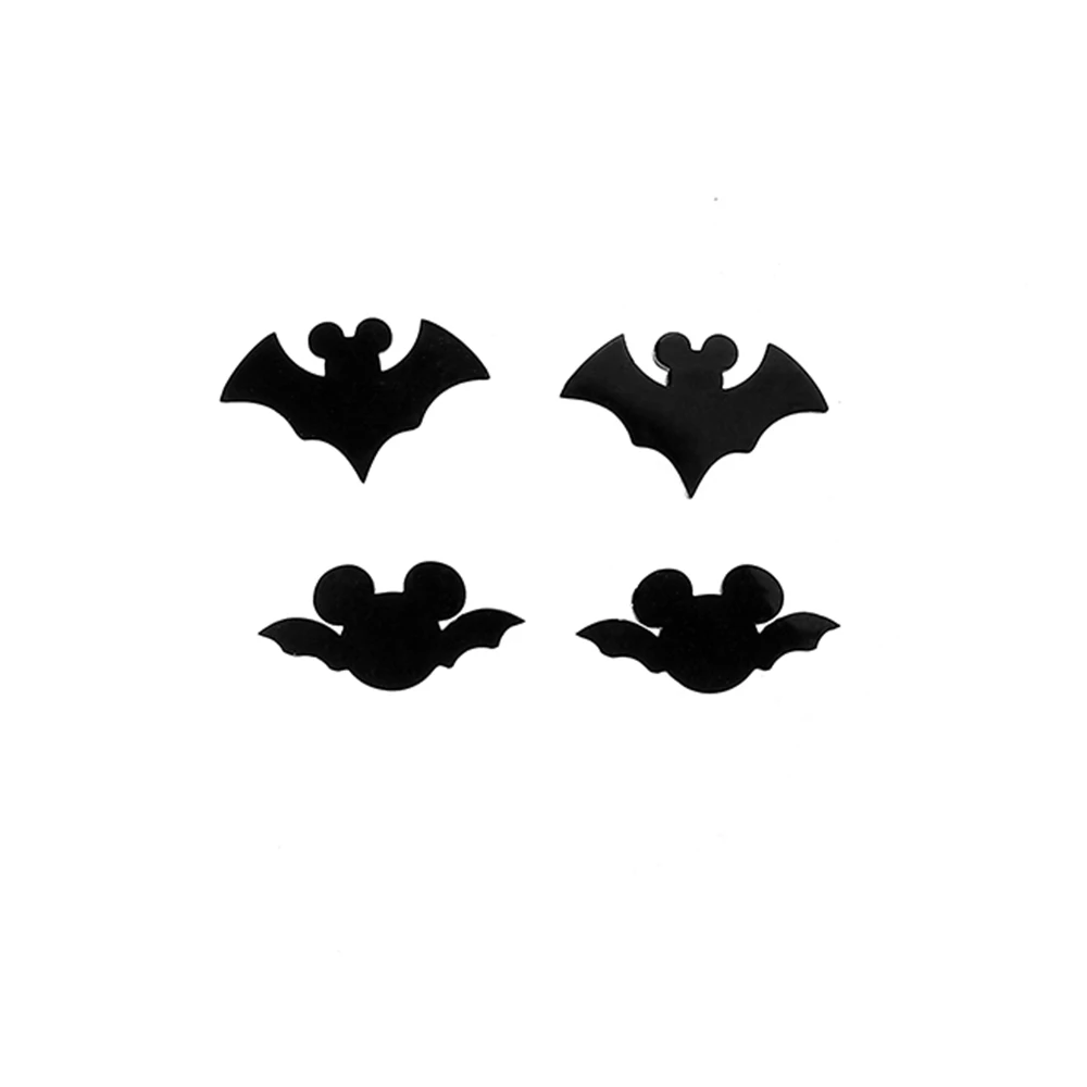 Серьги-гвоздики из нержавеющей стали для мужчин и женщин черная летучая мышь