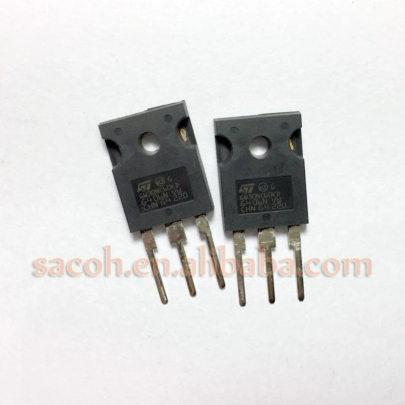 

10Pcs STGW30NC60KD GW30NC60KD or STGW30NC60VD GW30NC60VD TO-247 30A 600V Short circuit rugged IGBT