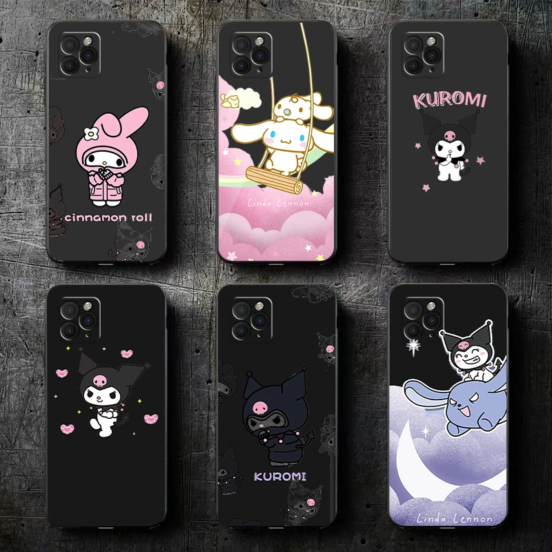 

Hello Kitty Kuromi Phone Case For Funda iPhone 11 13 12 Pro Max Mini X XR XS Max SE 2020 6 6s 7 8 Plus Coque Etui Celular