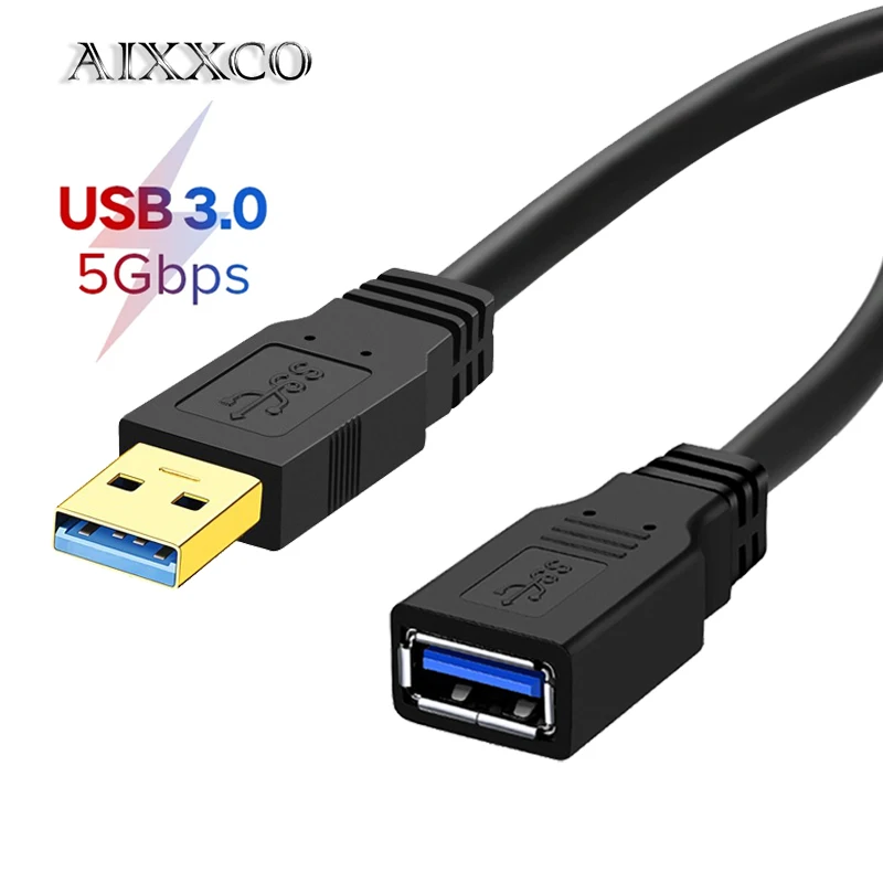 

344 NO.2Aixxco Usb Verlengkabel Usb 3.0 Kabel Voor Smart Laptop Pc Tv Xbox Een Ssd USB3.0 2.0 Extender Data Cord snelle Speed