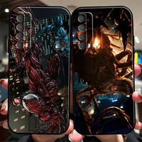 marvel venom cool phone case for huawei honor 7a 7x 8 8x 8c 9 v9 9a 9x 9 lite 9x lite soft liquid silicon coque black