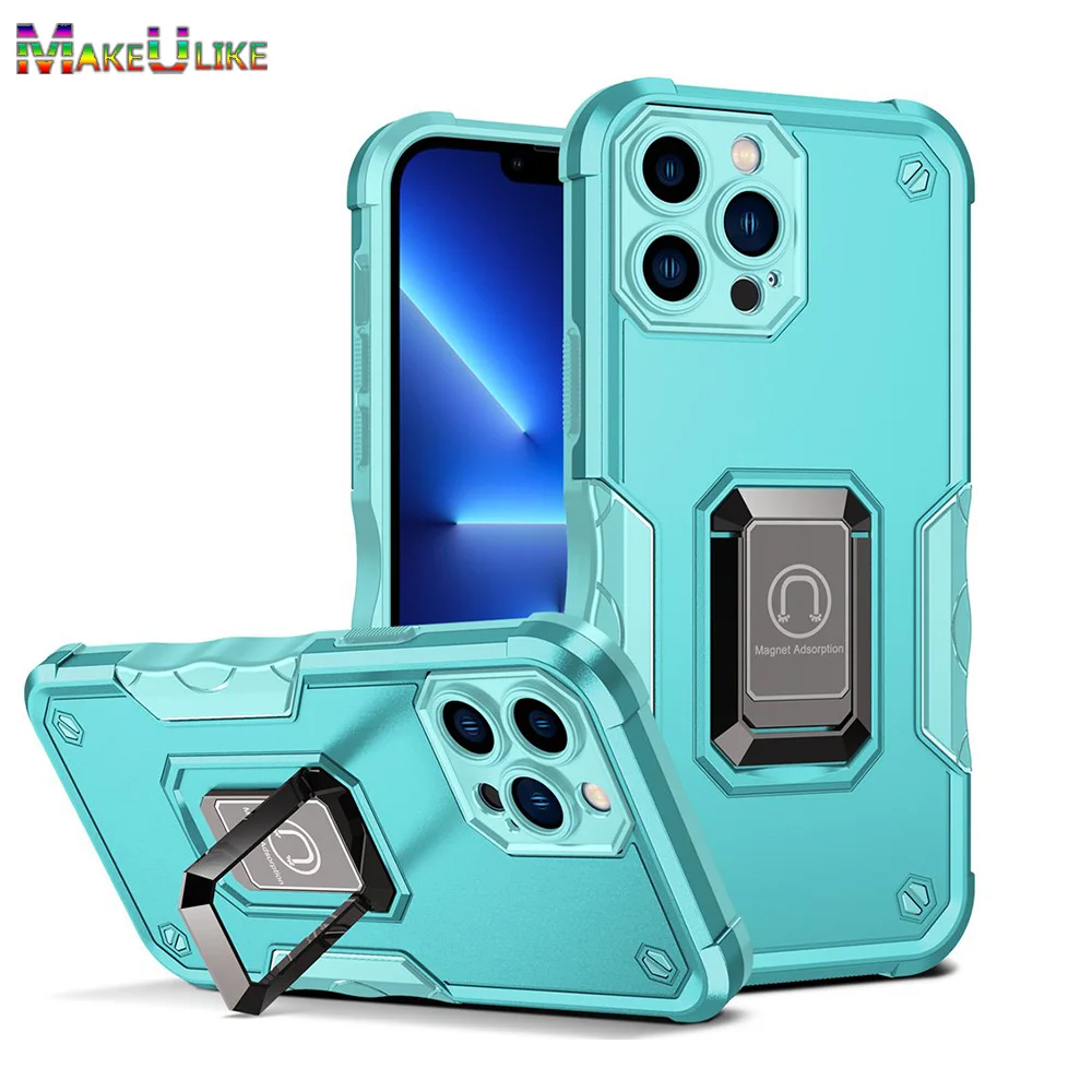 

Ring Armor Case for iPhone 14 Pro Max Case Shockproof Hard Cover for iPhone 14 Plus 12 13 Mini 11 Pro Max 14Plus 14Pro Case