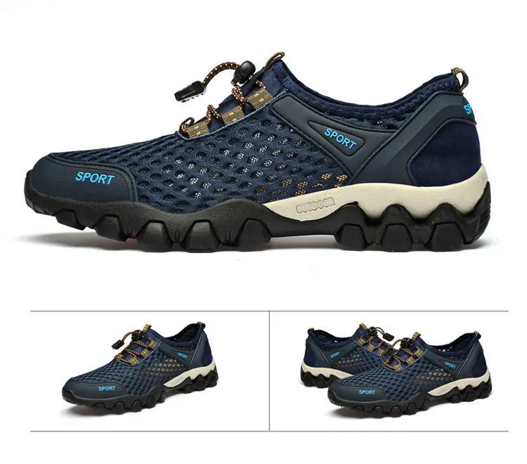 Men Breathable Sneakers 2022 New Fashion Shoes for Men Climbing Hiking Shoes Men Outdoor Beach Wading Shoes Barefoot Sneakers