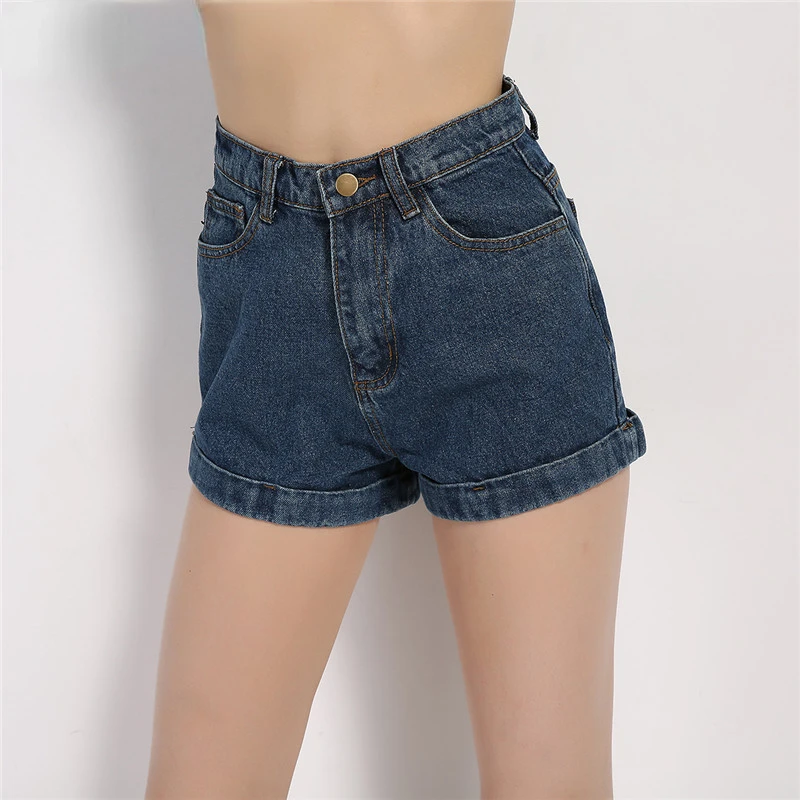 

Summer Women Denim Shorts Vintage High Waist Cuffed Jeans Shorts Casual High Street Sexy Summer Spring Basic Shorts