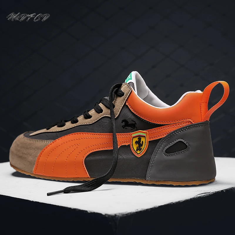 

Men Chunky Sneakers Fashion Casual Mixed Colors Leather Mesh Breathable Increased Internal Cover Bottom Platform Board Shoes