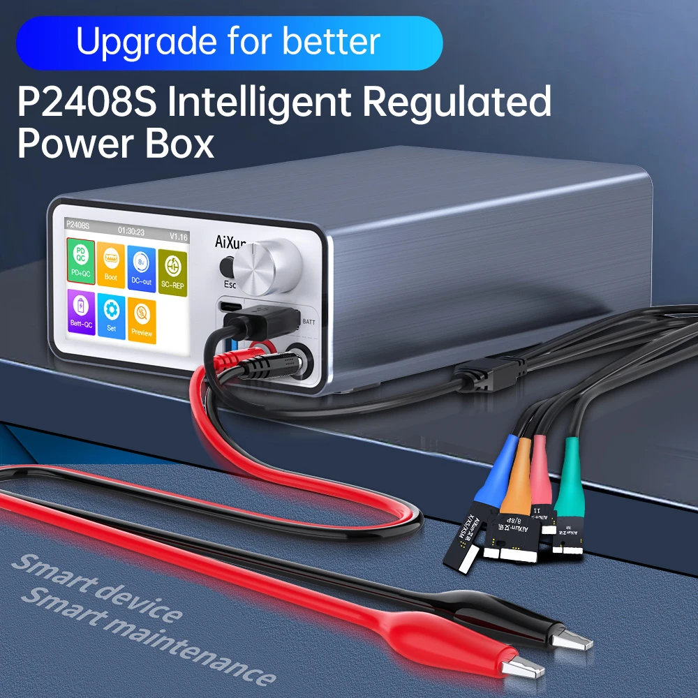 

JCID AIXUN P2408S Current Intelligent Digital Display Power Meter Apple Android Phone Repair DC Power Meter 24V/8A tools sets