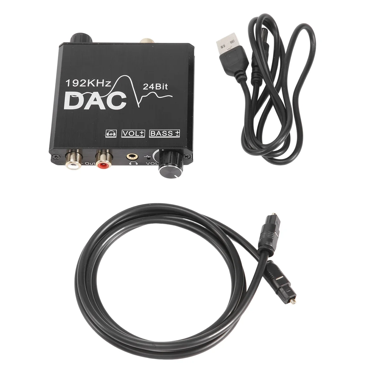 Цифро-аналоговый аудиоконвертер 192 кГц с регулировкой басов и громкости цифровой