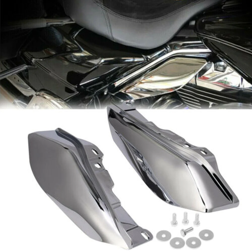 

Harley Touring Street Glide FLHX 2009-2016 Хромированный Теплозащитный Экран Двигателя, Воздушный Дефлектор, Крышка Средней Рамы