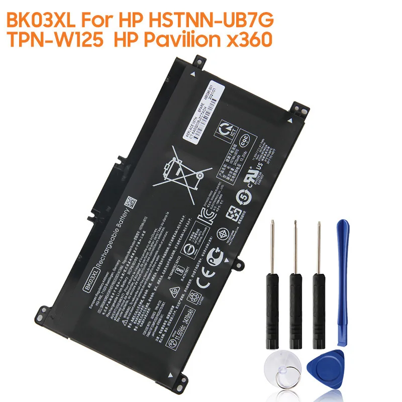 Запасная батарея BK03XL для HP HSTNN-UB7G 916366-541 Pavilion x360 14-BA 14M-BA TPN-W125 916811-855 41,2 W