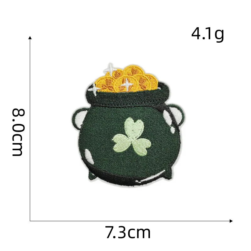 Эмблема ирландского карнавала ко Дню Св. Патрика для одежды вышивка утюгом