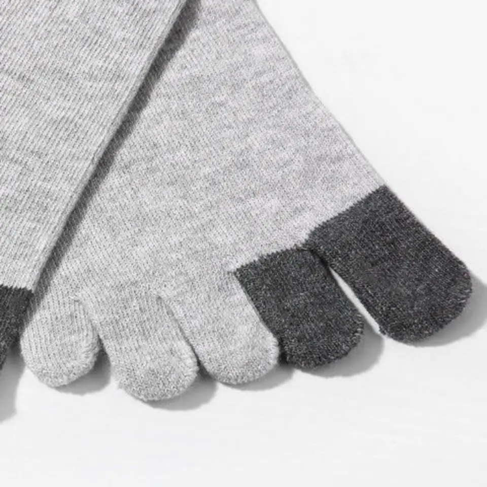 10 Pairs Men Toe Socks Pure Cotton Five Finger Middle Tube Autumn Winter Comfortable Sweat Absorbing Toe Breathable Socks