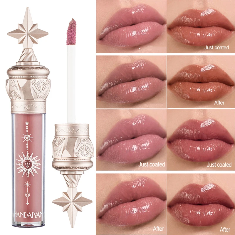 

5 Colors Glossy Lip Gloss Shimmer Waterproof Lasting Mirror Plumper Lip Tint Cosmetic Moisturizing Lasting Nude Liquid Lipstick