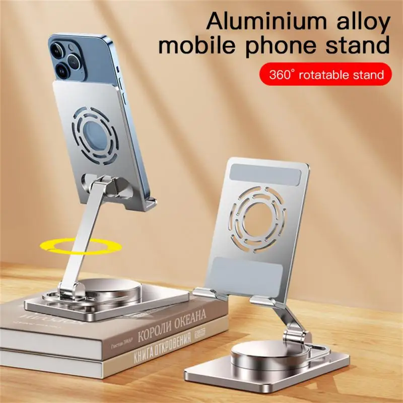 

360 Degree Rotation Smartphone Mount Rotating Heat Dissipation Phone Holder Aluminum Alloy Tablet Support For Ipad Riser Bracket