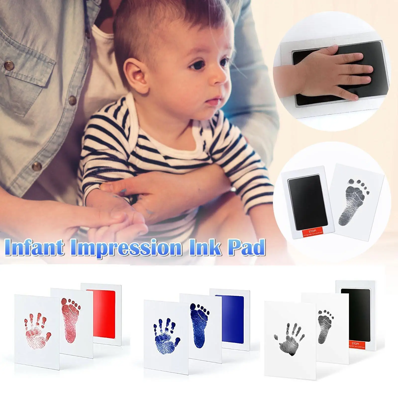 

Diy Baby Footprints Handprint Ink Pads Kits For Photo Frame Accessories Baby Pet Dog Paw Prints Souvenir D6q3