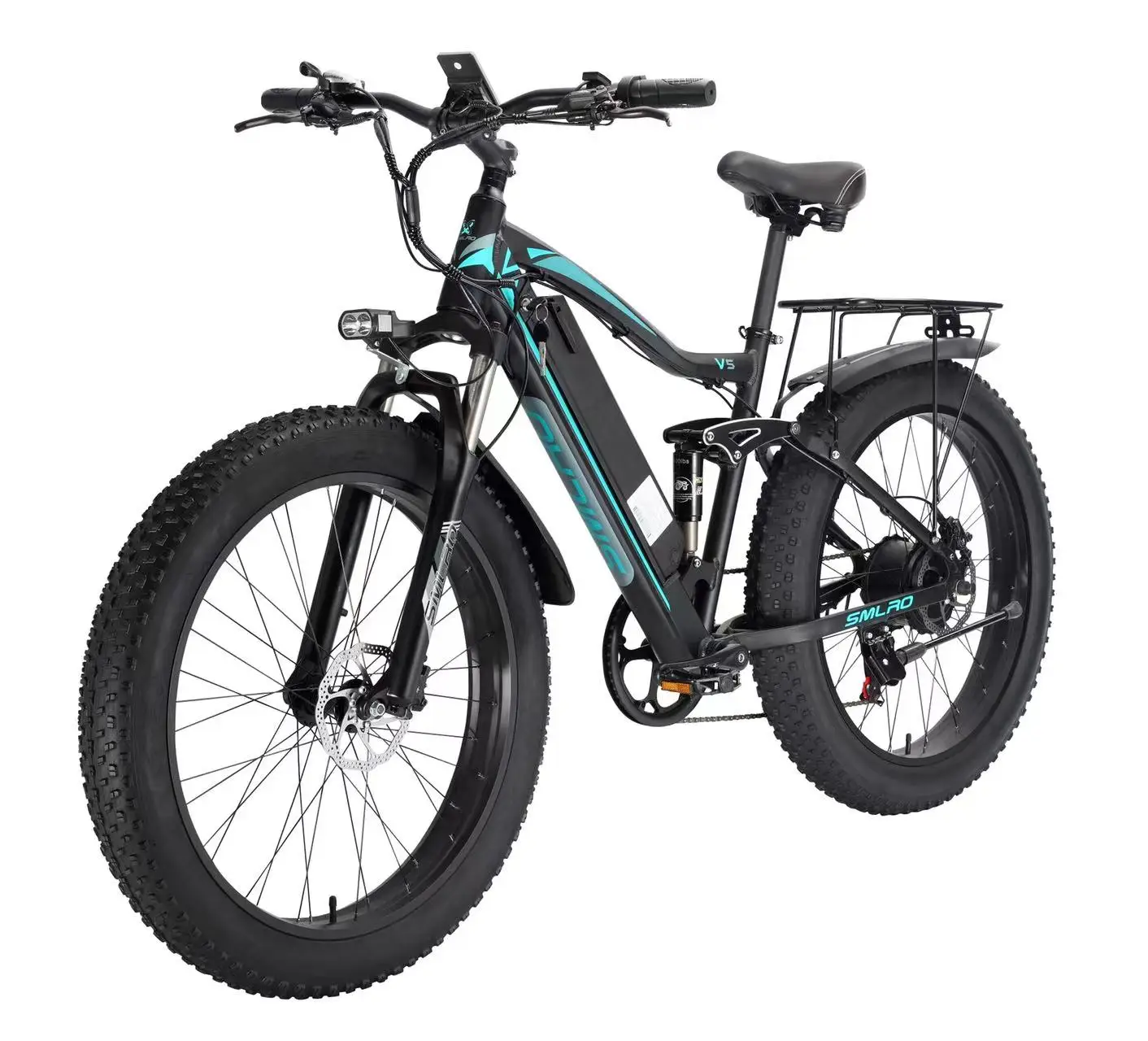 Electric Fat Tire Bike Smlro V5 1000W 48V 13ah Electric Hybrid ebike Snow Mountain Bicycle With Full Suspension For Men