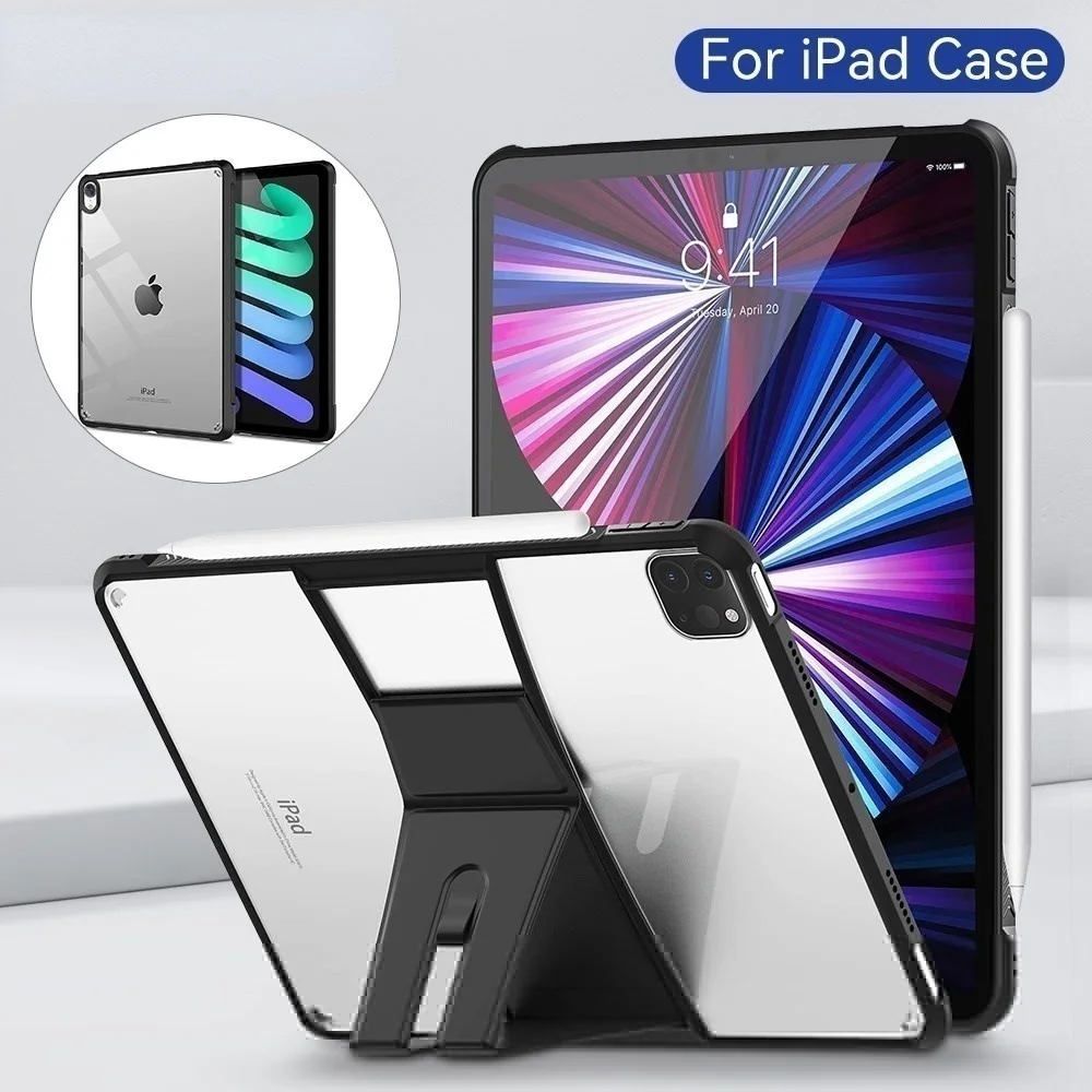 Transparent iPad Case For Pro 11 2021 Air 4 Air 5 10.9 For iPad 10.2 9th 8th 7th Generation 9.7 5th 6th Mini 6 5 4 Acrylic Cover