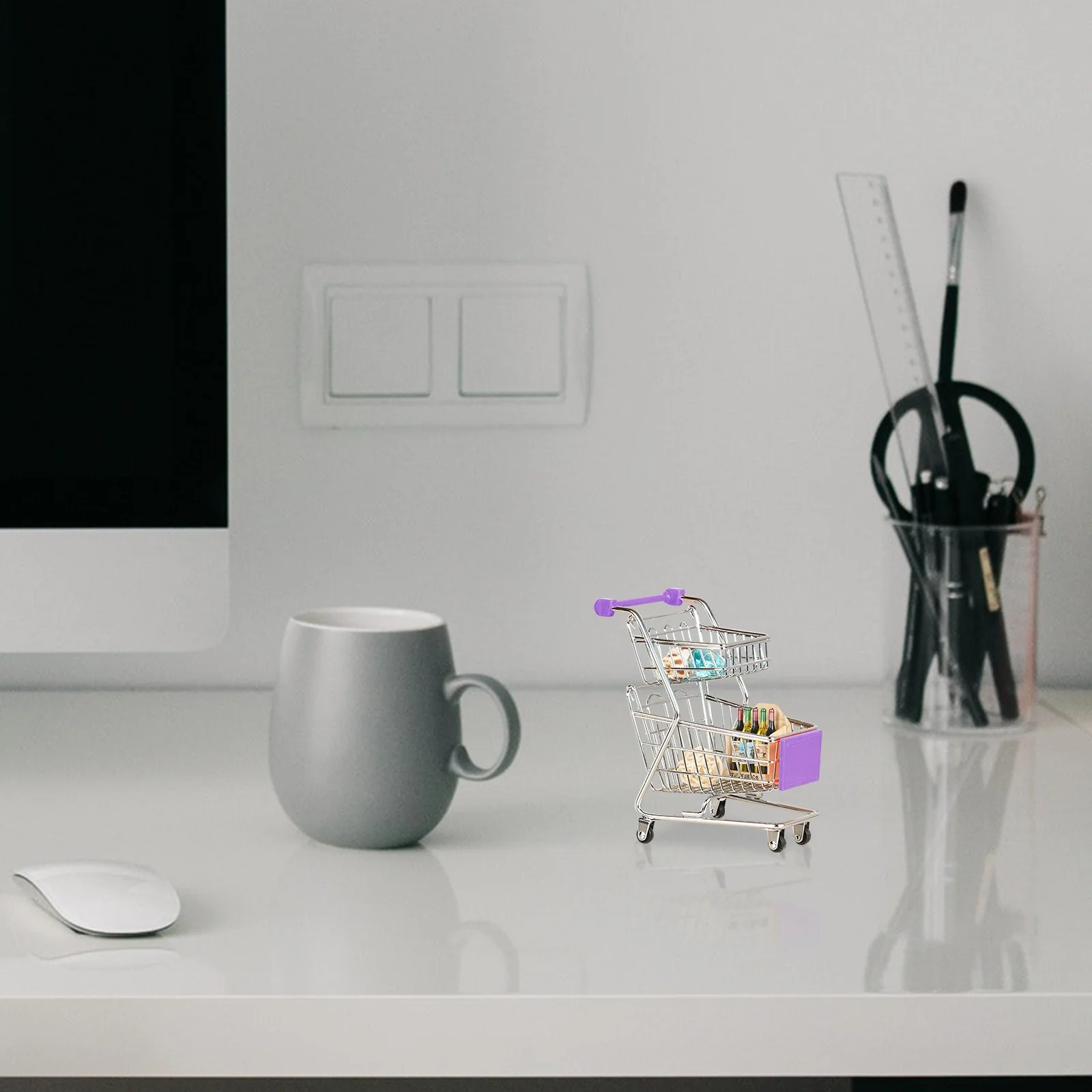 Мини-корзина для покупок детская коляска миниатюрная игрушка супермаркета