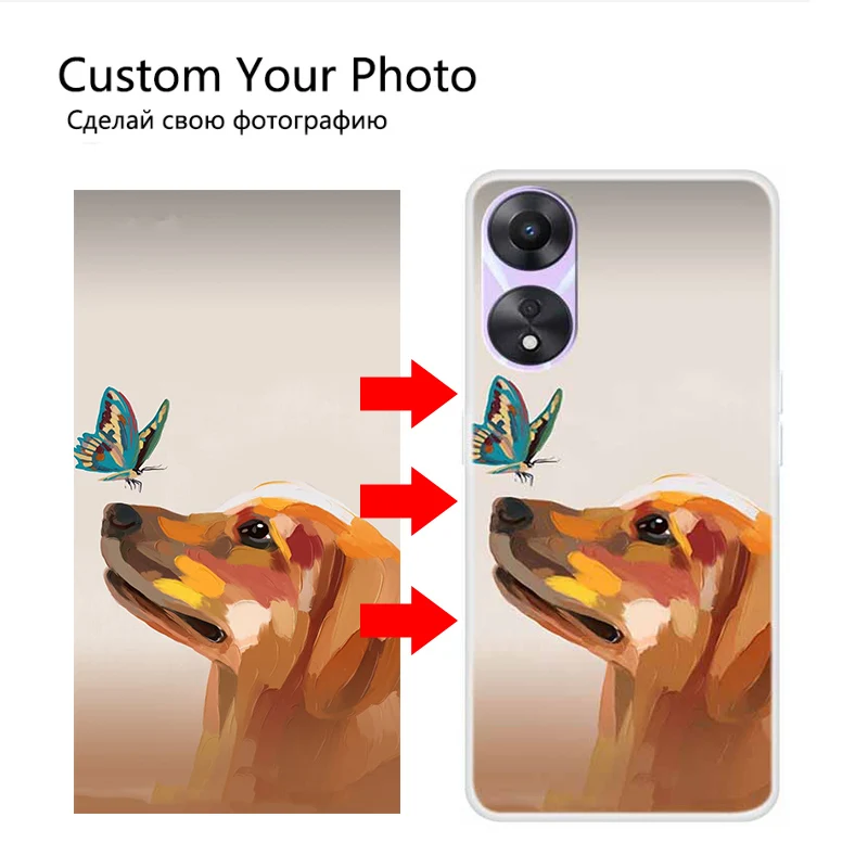 Пользовательская фотография для OPPO A78 персонализированные Чехлы телефона TPU