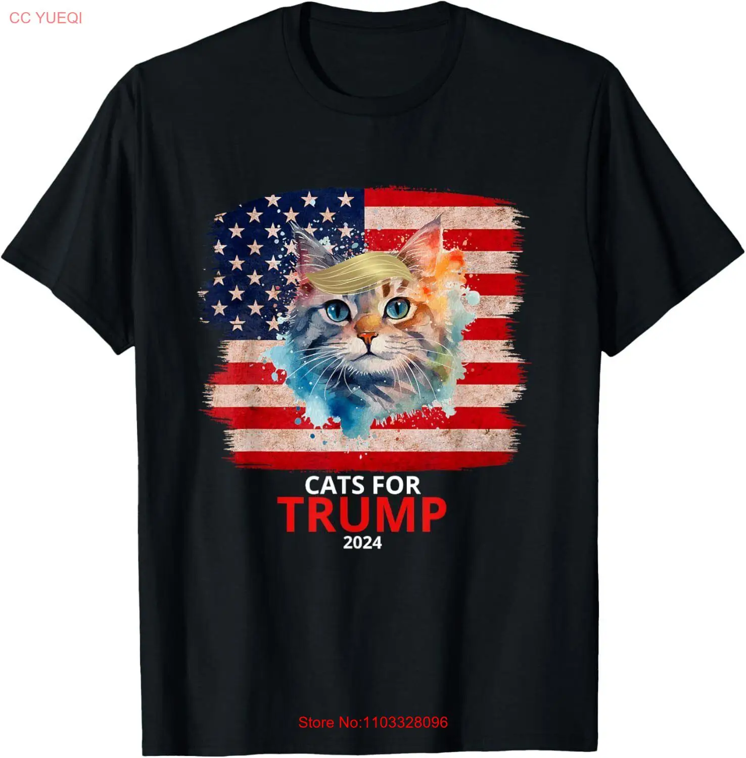 Забавная футболка с изображением кошек для Трампа 2024