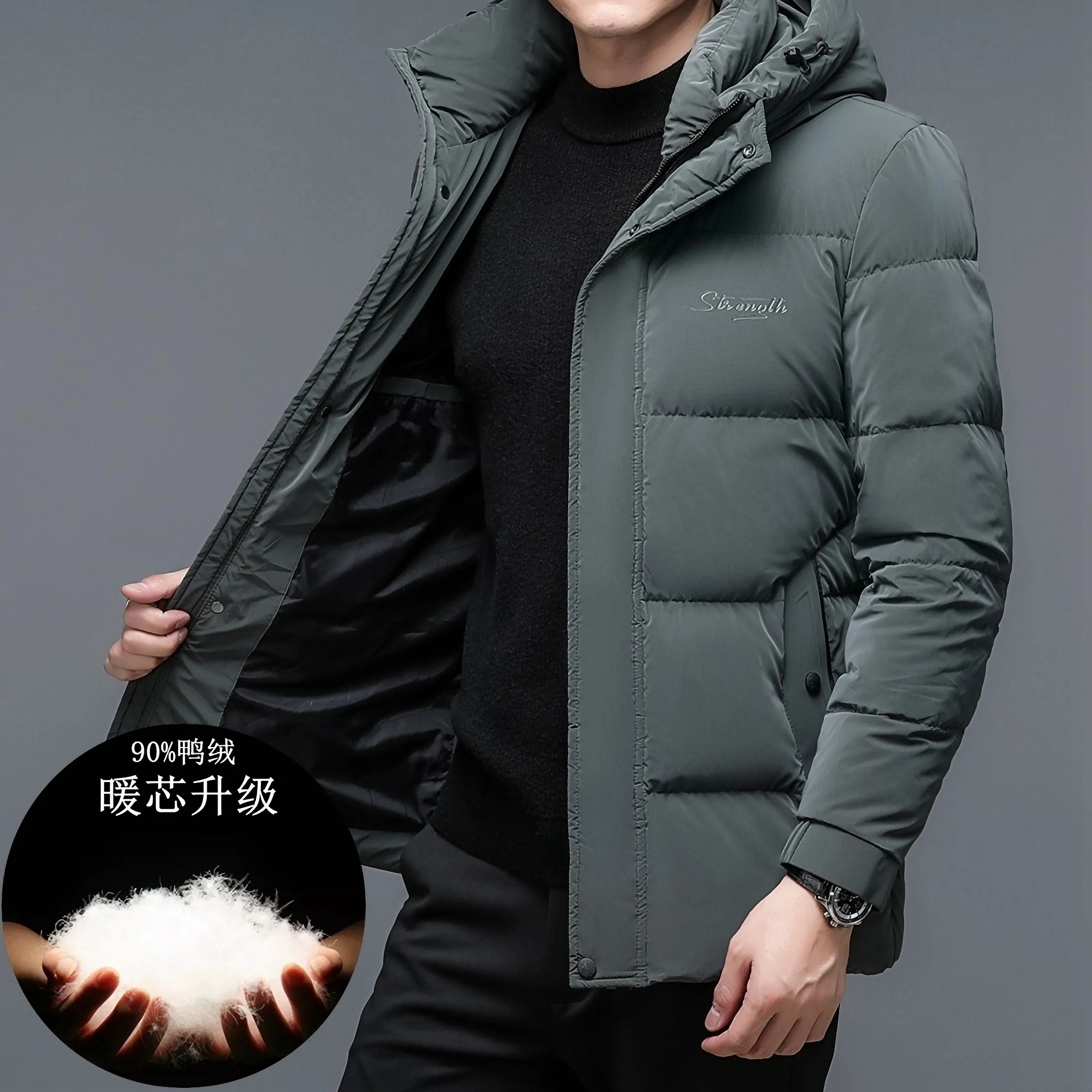 Winter Puffer Jacket Men Thicken Warm With Hoodie Parkas Coats Chaquetas Doudoune Homme Erkek Mont Puffer Jackets Ropa Hombre