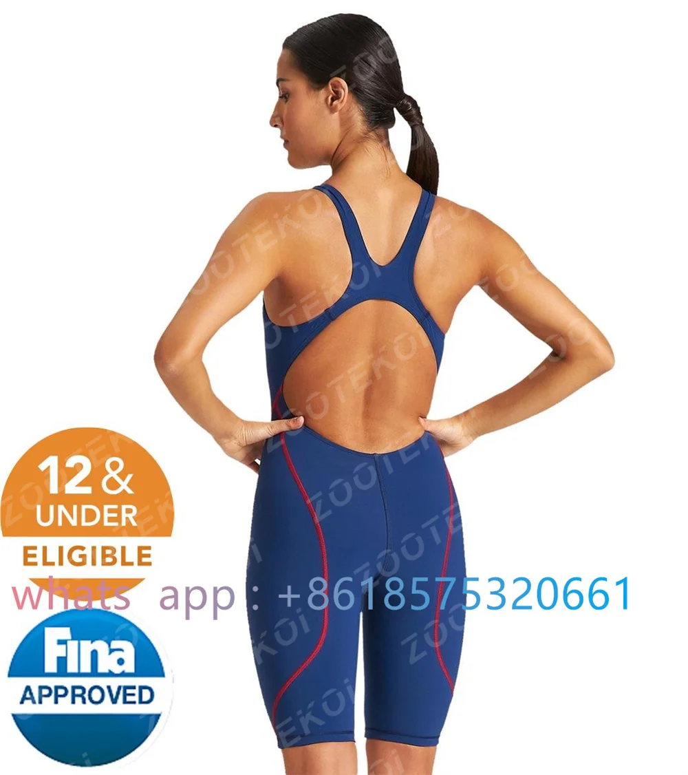 New Female One-piece Jumpsuit Body Ergonomics Swimsuit Pro Sports Training Swimwear Triathlon Multifunction Swimsuit