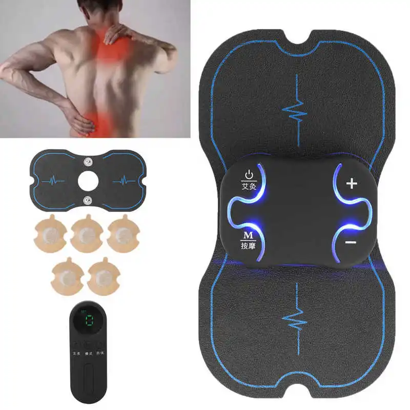 

Electric Neck Shoulder Pulse Massager Adjustable Moxibustion Hot Compress Massager Patch Pain Relief TENS Muscle Stimulator