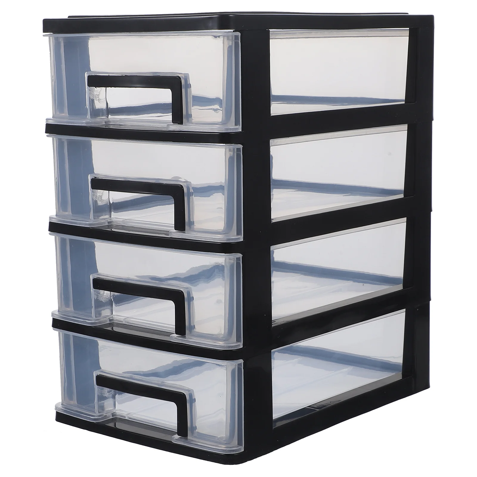 

1 pc 4 drawer storage cabinet clear drawer type closet storage box storage shelf storage rack for office bedroom living room (