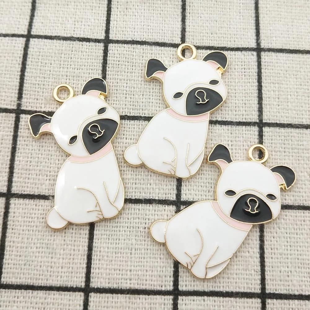 10 шт., эмалевые Подвески для собак, 21 х35 мм