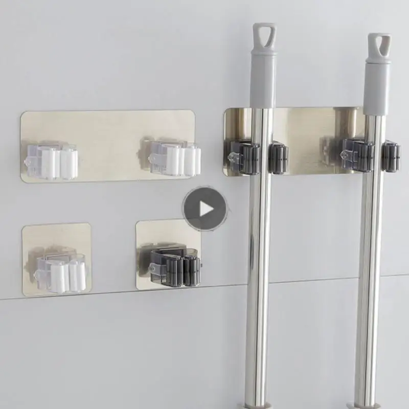 

Настенный органайзер для швабры, держатель, вешалка для щетки, метлы, стеллаж для хранения в ванной комнате, подвесные крючки для труб, домаш...