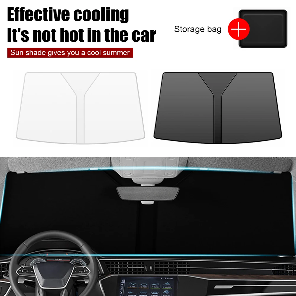 

70*140cm Foldable Car Windshield Shade Universal Front Windscreen Sun Shade Sun Protection Double-Layer Window Cover HOT Sales