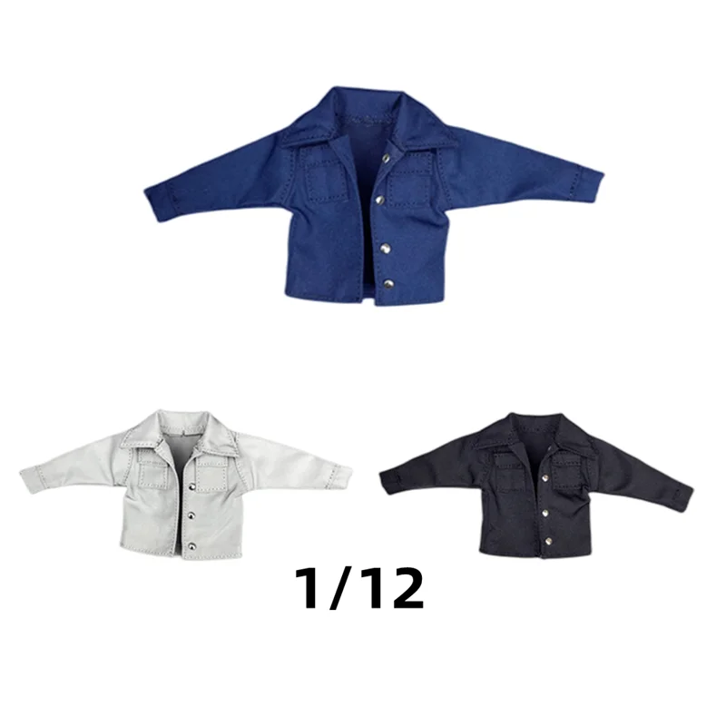 

1/12 Model Clothing Multi-Pack Men Coat Jacket 6Inch Pocket Tooling Trend Back Printed Pattern 12inches Action Figure Body Doll