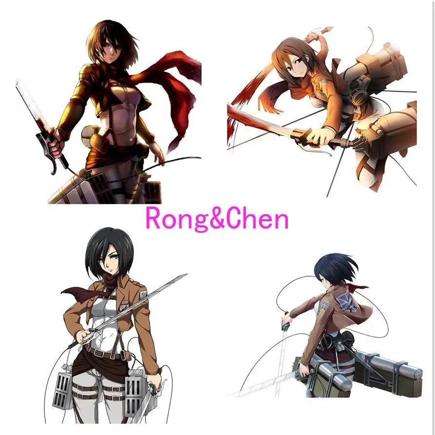 Аниме автомобильные наклейки атака на Титанов Mikasa Ackerman Kawaii Girl Waifu автомобиль