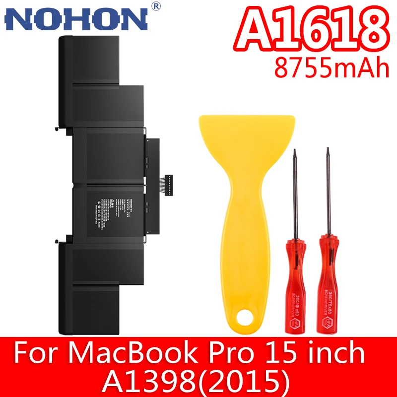

NOHON Laptop Battery A1618 For Apple MacBook Pro 15 inch Retina A1398 2015 ME664 ME665 MC975 MC976 ME293 ME294 Notebook Bateria