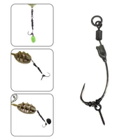 3pcspack carp fishing ready tied ronnie rigs pre made spinner rig barbed hooks links hair combi chod rig 2 4 6 8 tackle pesca