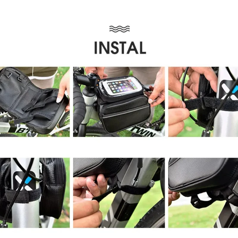Нейлоновая верхняя сумка для велосипеда водонепроницаемый чехол телефона