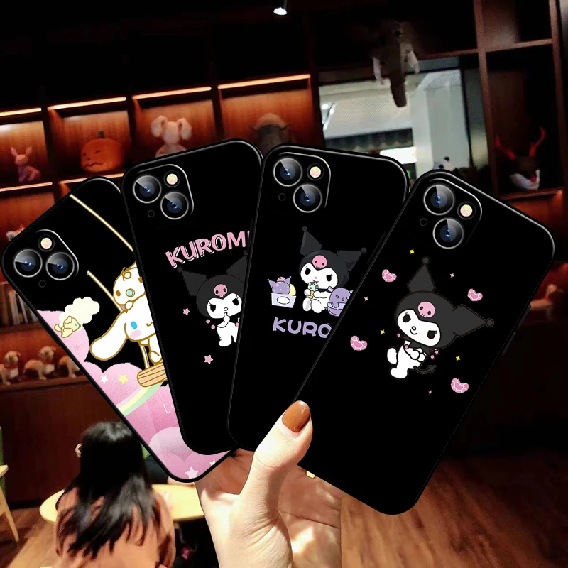 

Hello Kitty Kuromi Phone Case For Funda iPhone 11 12 13 Pro Max Mini X XR XS Max SE 2020 6 6s 7 8 Plus Coque Back Soft