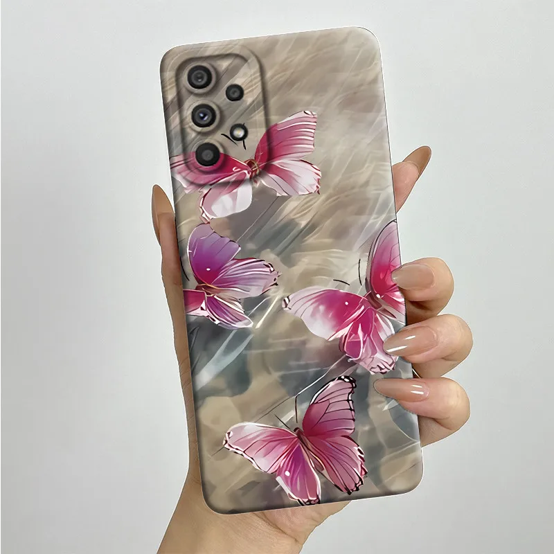 Милый чехол для телефона Samsung Galaxy A33 искусственный модный мультяшный рисунок