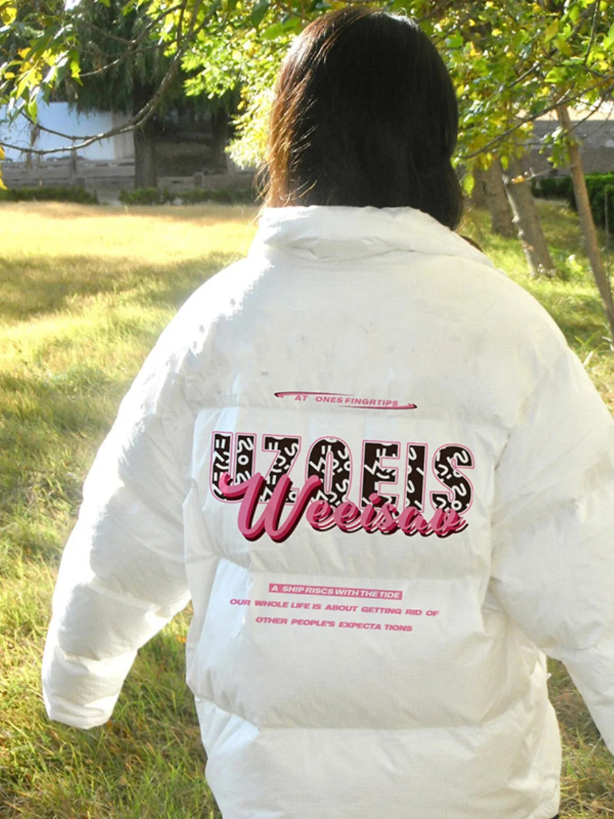 Корейская серия Milk Huhoo 90 белый утиный пуховик женская зимняя утолщенная