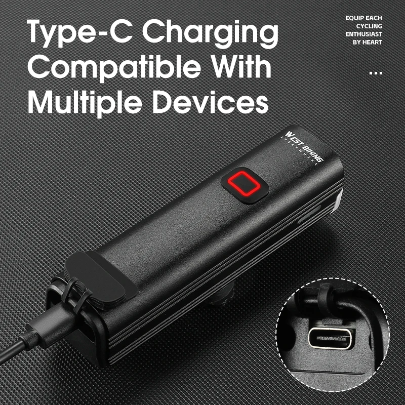 Фонарь передний для велосипеда 1000 лм из алюминиевого сплава