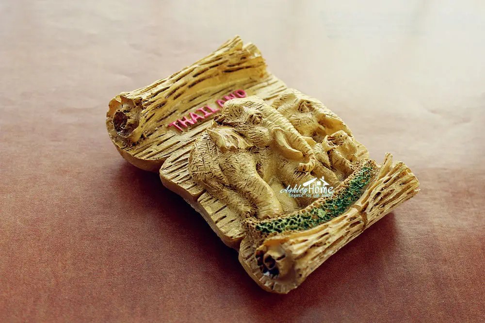 Тайланские Слоны туристический сувенир 3D резиновый магнит на холодильник