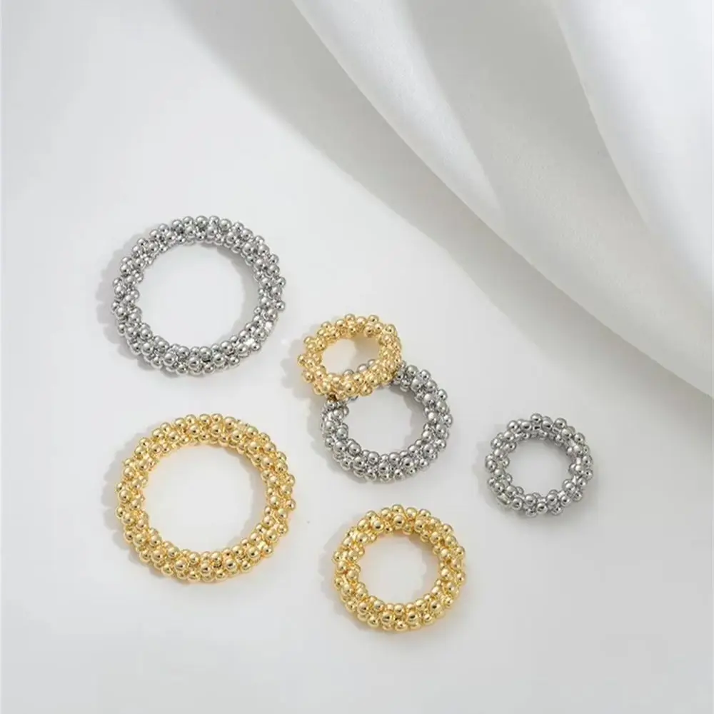 Кольцо из настоящего золота 14 карат с медным покрытием вогнутое выпуклое