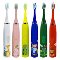 child toothbrush electric tooth brush sonic toothbrush for children teeth cleaning whitening with 6 nozzles kids toothbrush soft