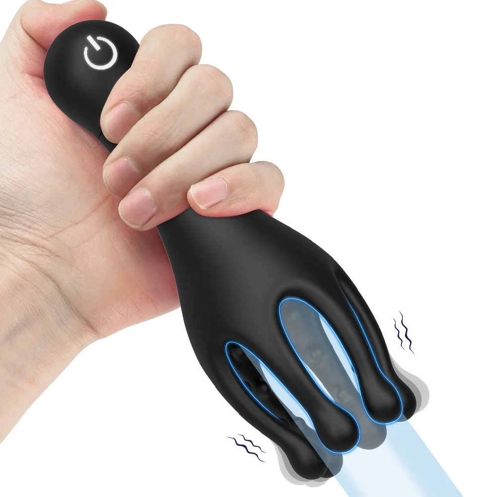 10 режимов, флуоресцентный вибратор для пениса, мужские головки, стимуляция, массажер, вращающийся мастурбатор, автоматическая стрижка орального секса, флуоресцентная лампа